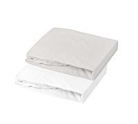 poyetmotte sábanas bajeras, 140 cm, blanco/Pearl, 2 piezas
