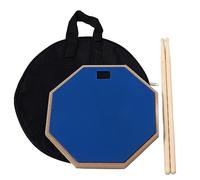 POYHKFD Almohadilla de Práctica de Batería de 12 Pulgadas, Almohadilla de Tambor para Principiantes con 2 Pares de Baquetas Y Bolsa de Transporte, Almohadilla de Práctica de Batería Silenciosa para Pr