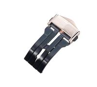 POYNMRE Accesorios de reloj compatibles con la serie Hebilla plegable doble presión Versión brillante acero inoxidable puntiaguda(Black rose gold)