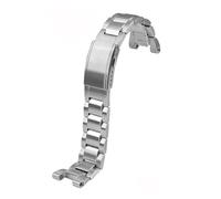 POYNMRE Banda de vigilancia de acero inoxidable compatible con la serie Casio Steel Heart GST GST-B100/410/W100/S110 GST-210 GST-W300 Reloj Pulsera de correa(Silver)