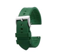 POYNMRE Banda de vigilancia Fluorubber de 23 mm de 24 mm compatible con Casio PRW-6600 PRG-600 Strap PRW-60 PRW-30 PRW-50 PRW-70YT Sports Watch Watch Pulsera(Green-silver,23mm)