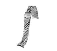 POYNMRE Cadena de reloj acero inoxidable for hombre 20 mm y 22, compatible con Seiko n.° 5 SRPD63K1 SRPB41J1 Green Water Ghost Casio MDV-106(Silver-five,20mm)