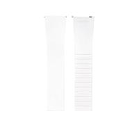 POYNMRE Cierre desplegable de reloj 18-21 mm con resorte doble clic y liberación rápida, correa acero inoxidable 316L lujo, hebilla plegable(White Silver buckle,21mm)