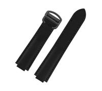 POYNMRE Compatible con Cartier Blue Balloon WSBB0027 WSBB0025 Correa de reloj lona nailon for hombre y mujer, correa piel 18-11 mm 20-12(Black black,16-8mm)