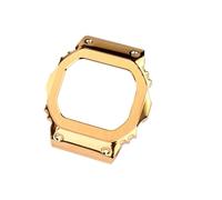 POYNMRE Compatible con Casio DW5600 GW-B5600 GW-M5610 Caja de acero inoxidable sólido modificado Correa Pulsera metal Cadena reloj for hombre(Gold-case,For DW-5600)