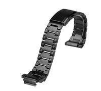 POYNMRE Compatible con Casio DW5600 GW-B5600 GW-M5610 Caja de acero inoxidable sólido modificado Correa Pulsera metal Cadena reloj for hombre(Black-strap,For GW-B5600)