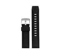 POYNMRE Compatible con Casio EFR-552D EFR-303 EFR-304 EQB-501 EFS-S500 Nueva correa de reloj deportiva impermeable de caucho fluorado de silicona suave de 22 mm(A black-silver)