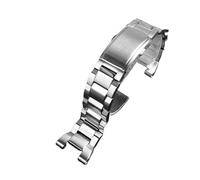 POYNMRE Compatible con Casio G-SHOCK GST-B100 W300 Precision Steel Watch Chain 410 310 S110 W130L 400G S310 S210 S120 Metal Watch Band(Silvery)