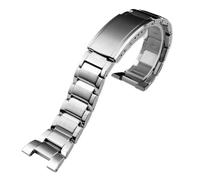 POYNMRE Compatible con Casio Steel Heart GST-B500D GST-B500D/AD Series Reloj de pulsera de acero inoxidable macizo con accesorios de correa de herramientas(Silver)