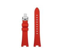 POYNMRE Compatible con Citizen ME Color Series Green Water Ghost NJ0150 NJ0151 Correa de reloj de silicona con muescas, resistente al agua y a la moda(Red-silver B)