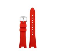 POYNMRE Compatible con CITIZEN NJ0150/NJ0151/NJ0158, reloj de silicona la serie Ghost Water Green, accesorios for correa hombre(Red silver pin)