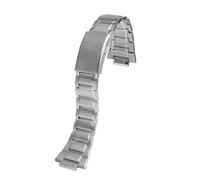 POYNMRE Compatible con correa de reloj Casio Edifice acero inoxidable y metal Farm Oak EFB-680 for hombre 5579, cadena 14 mm, pulsera hebilla plegable(Silver)