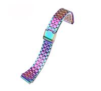 POYNMRE Compatible con correa de reloj Casio Vintage A168w AEQ-110 A168 A158W 159 A169 B650 AQ230 700 Pulsera de metal y acero inoxidable de 13 mm y 18 mm(C-Dazzling color,13mm)