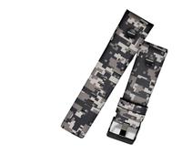 POYNMRE Compatible con correa de reloj de cuero Diesel DZ7311 4318 serie 7395, correa de reloj de piel de vaca gris camuflaje, pulsera de hombre de 24 mm, 26 mm y 28 mm