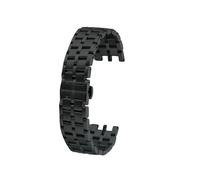POYNMRE Compatible con la correa de acero Versace Vrace Dual Series, pulsera dedicada doble cóncavo, correas reloj inoxidable sólido for hombre(Black)