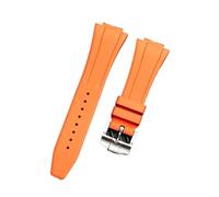 POYNMRE Compatible con la correa de reloj de goma GA-2110 Correa de reloj modificada Compatible con la serie Casio G-SHOCK GM-5600 GA2100 GM2110 Pulsera de silicona Caja de reloj de metal(Orange)