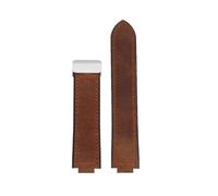 POYNMRE Compatible con la correa de reloj inteligente AIGO Patriot V2 de piel de Caballo Loco con parte inferior de silicona y boca elevada de 12 mm con hebilla de metal magnética(Dark brown-silver)