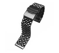 POYNMRE Compatible con Omega Breitling Panerai 20/22/24 mm Reloj de pulsera milanesa de malla de buceo Tejido Correa doble a presión Cool Shark Milan Mesh Belt(96-black,22mm)