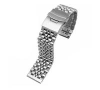 POYNMRE Compatible con Omega Breitling Panerai 20/22/24 mm Reloj de pulsera milanesa de malla de buceo Tejido Correa doble a presión Cool Shark Milan Mesh Belt(96-silver,20mm)
