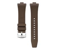 POYNMRE Compatible con reloj Citizen NJ0150 NJ0151 NJ0158, correa de caucho fluorado FKM, pulsera for hombre, barra liberación rápida(Brown)
