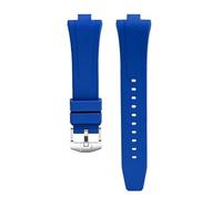 POYNMRE Compatible con reloj Citizen NJ0150 NJ0151 NJ0158, correa de caucho fluorado FKM, pulsera for hombre, barra liberación rápida(Dark blue)