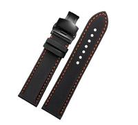 POYNMRE Compatible con Tag Heuer F1 Citizen Correa de buceo Correa de reloj de tela de lona deportiva Reloj de cuero de nailon for hombre Pulsera azul naranja 20 21 mm 22 mm(Orange line Bblack,22mm)