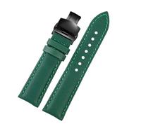 POYNMRE Compatible con Tag Heuer F1 Citizen Correa de buceo Correa de reloj de tela de lona deportiva Reloj de cuero de nailon for hombre Pulsera azul naranja 20 21 mm 22 mm(Green Bblack,20mm)