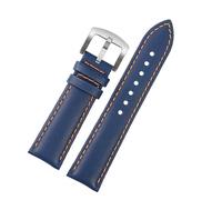 POYNMRE Compatible con Tag Heuer F1 Citizen Correa de buceo Correa de reloj de tela de lona deportiva Reloj de cuero de nailon for hombre Pulsera azul naranja 20 21 mm 22 mm(Blue silver,22mm)