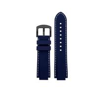 POYNMRE Compatible con Timex Tide Compass Series T2N720 T2N721 T2N739 TW2T76300 Silicona Ratio de goma Correa Sports Wridttband 24x16 mm 24x16 mm(Blue white-black)