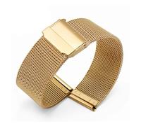 POYNMRE Compatible con Tissot 1853 Lelock T41/T143 Milan Mesh Belt T019 Correa de reloj de acero inoxidable compatible con hombres y mujeres Correa de reloj de acero de precisión 20(Gold,21mm)
