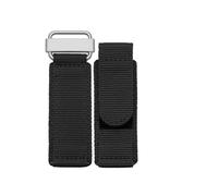 POYNMRE Compatible con Tudor Breitling Panerai Correa de reloj con cierre de gancho y bucle de lona de nailon cómoda, transpirable, duradera, for exteriores, 22 24 mm(Black-silver,22mm)