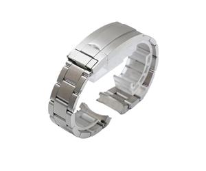 POYNMRE Correa de acero 904L compatible con Rolex Explorer Ditongna Diver The Green Black Water Ghost King (20 mm y 21 mm)(Frosted silver,21mm)