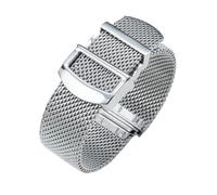 POYNMRE Correa de acero compatible con IWC Omega Longines Mido Milan Mesh Belt Original Refined Steel Bracelet for hombre 20mm 22mm(20mm)