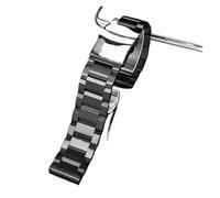 POYNMRE Correa de acero inoxidable 18 mm, 20, 22 y 24 compatible con Casio EDIFICE EFV-540, EFV-500, BEM501, EFS-S510, EFB-650 ECB900(Style F-black,22mm)
