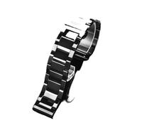 POYNMRE Correa de acero inoxidable 18 mm, 20, 22 y 24 compatible con Casio EDIFICE EFV-540, EFV-500, BEM501, EFS-S510, EFB-650 ECB900(Style E-black,18mm)