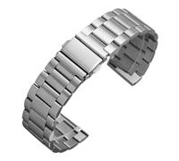 POYNMRE Correa de acero inoxidable 18 mm, 20, 22 y 24 compatible con Casio EDIFICE EFV-540, EFV-500, BEM501, EFS-S510, EFB-650 ECB900(Style D-silver,24mm)