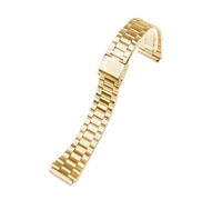 POYNMRE Correa de acero inoxidable de 18 mm compatible con CASIO A158/A159/A168/A169/B650 AQ230/700 A158W A168 Classic AE-1200 Correa de metal plateada y negra(Rose gold A)