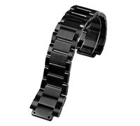 POYNMRE Correa de acero inoxidable plateada 27 x 19 mm compatible con la pulsera del reloj Big Bang Classic Fusion Series, correas for hombres y mujeres(Noir)