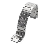 POYNMRE Correa de acero inoxidable plateada 27 x 19 mm compatible con la pulsera del reloj Big Bang Classic Fusion Series, correas for hombres y mujeres(Silver)