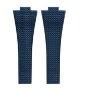 POYNMRE Correa de caucho fluorado compatible con Tissot PRX Powermatic Hebilla de mariposa Hombres FKM Sport Impermeable Liberación rápida Reemplazo de correa de reloj 11/12 mm(Dark blue no buckle,12m