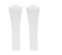 POYNMRE Correa de caucho fluorado compatible con Tissot PRX Powermatic Hebilla de mariposa Hombres FKM Sport Impermeable Liberación rápida Reemplazo de correa de reloj 11/12 mm(White no buckle,11mm)