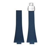 POYNMRE Correa de caucho fluorado compatible con Tissot PRX Powermatic Hebilla de mariposa Hombres FKM Sport Impermeable Liberación rápida Reemplazo de correa de reloj 11/12 mm(Dark blue,12mm)