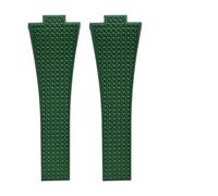 POYNMRE Correa de caucho fluorado compatible con Tissot PRX Powermatic Hebilla de mariposa Hombres FKM Sport Impermeable Liberación rápida Reemplazo de correa de reloj 11/12 mm(Green no buckle,12mm)