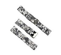 POYNMRE Correa de cuero compatible con Diesel DZ7311 DZ7401, hebilla pasador 24/26/28 mm, correa camuflaje mate unión lisa(Camouflage grey-B,26mm)