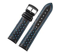 POYNMRE Correa de cuero compatible con Tissot 1853 Special T116 Correa T116617 Warriors Knights Lakers Pulsera Heuer de 22 mm for hombre(Blue blue-black A)