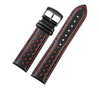 POYNMRE Correa de cuero compatible con Tissot 1853 Special T116 Correa T116617 Warriors Knights Lakers Pulsera Heuer de 22 mm for hombre(Red red-black A)