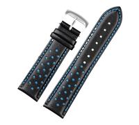 POYNMRE Correa de cuero compatible con Tissot 1853 Special T116 Correa T116617 Warriors Knights Lakers Pulsera Heuer de 22 mm for hombre(Blue blue-silver A)