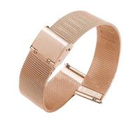 POYNMRE Correa de malla de acero inoxidable ultradelgada, correa de reloj milanesa de 12mm, 14mm, 16mm, 18mm, 20mm y 22mm, repuesto de pulsera de liberación rápida(Rose Gold,22mm)