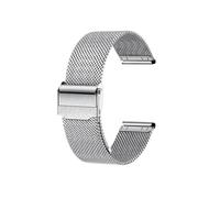 POYNMRE Correa de malla milanesa 20 mm compatible con Casio MTP-M305, correa acero inoxidable for hombre y mujer, 1183 V006 V001(A Silver)