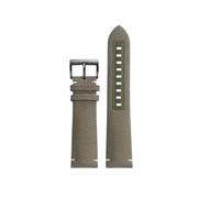 POYNMRE Correa de nailon 22 mm compatible con Tissot T125617A, suave, negra, azul oscuro, verde militar y plateada, botones negros(Armygreen-black)